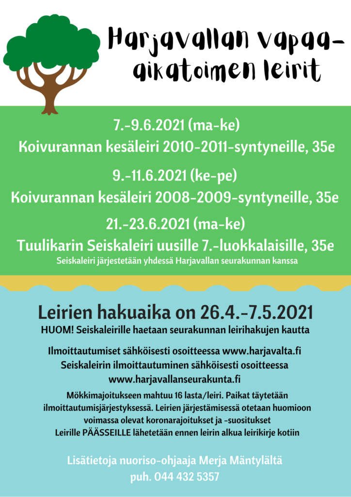 Harjavallan vapaa-aikatoimen leirit 2021