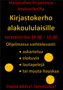 Mainos kirjastokerhosta