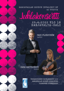 Harjavallan Seudun Invalidien Juhlakonsertin mainos