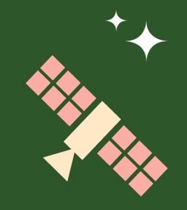 Kuvassa satelliitin logo
