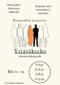 Kuvassa Ystäväkerhon mainos.