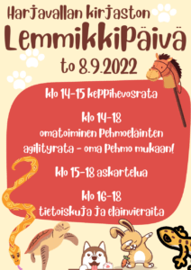 Kuvassa lemmikkipäivän mainos.