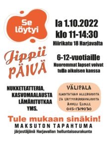 Tapahtuman mainos, sisältää samat tekstit.