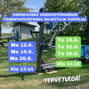 Ohjattujen tuntien aikataulut, löytyy myös artikkelista