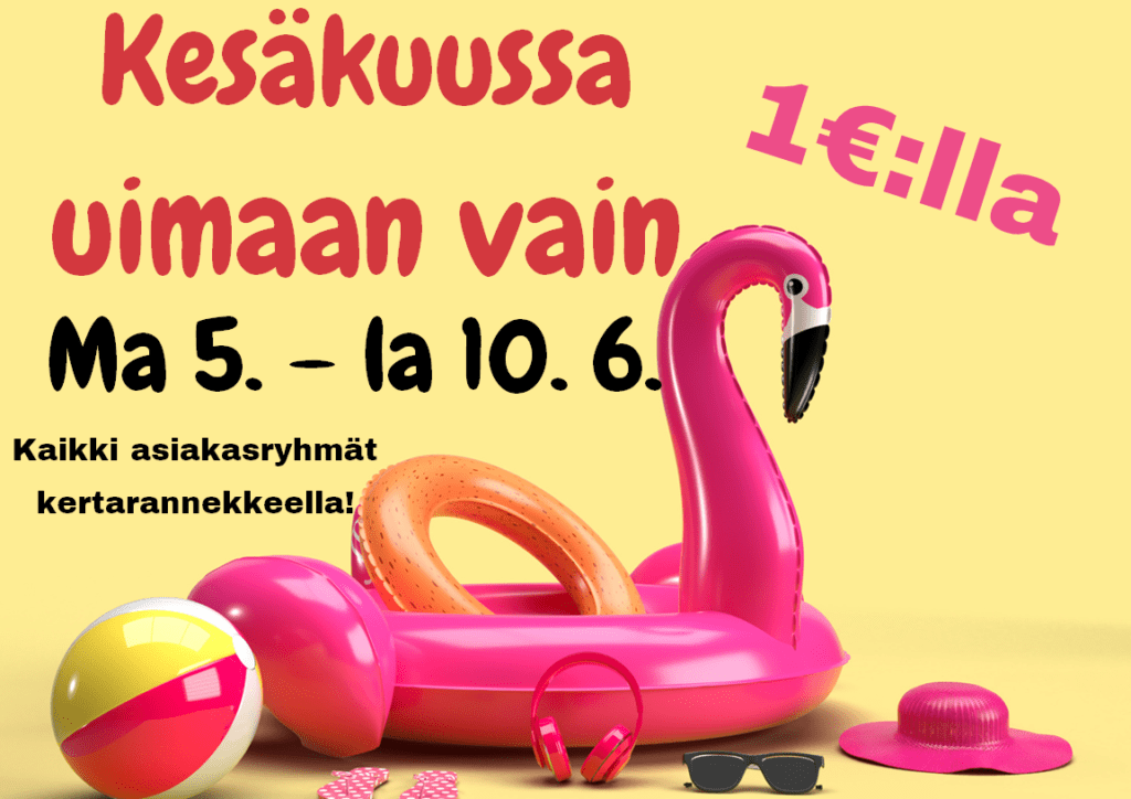 Kuvassa erivärisiä uimaleluja.
