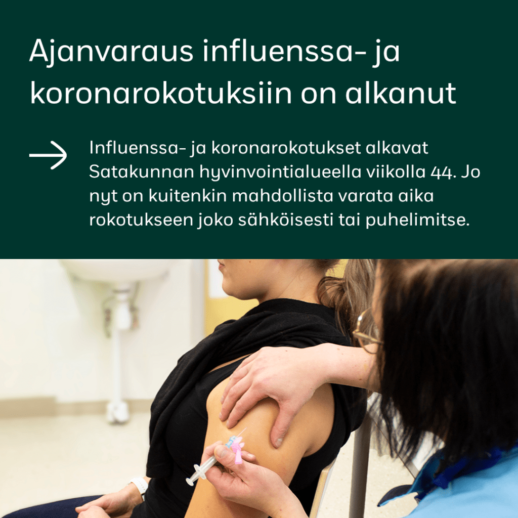 Ajanvaraus Alkanut Harjavallassa Influenssa Ja Koronarokotuksiin Ajanvaraus Alkanut Harjavallassa Influenssa Ja Koronarokotuksiin